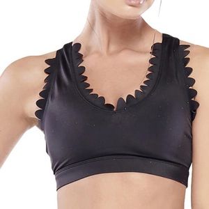 Electric Yoga LUSTING SCALLOPED BRA Black